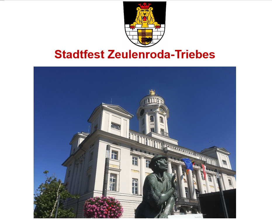 Stadtfest der Partnerstadt Zeulenroda-Triebes
